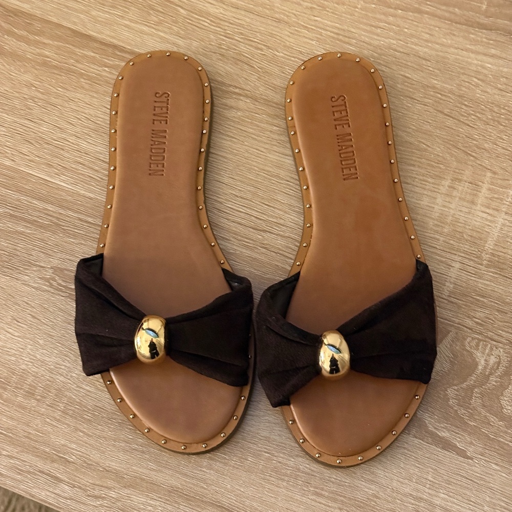 Steve Madden Dispy Brown Suede Sandal Size 7